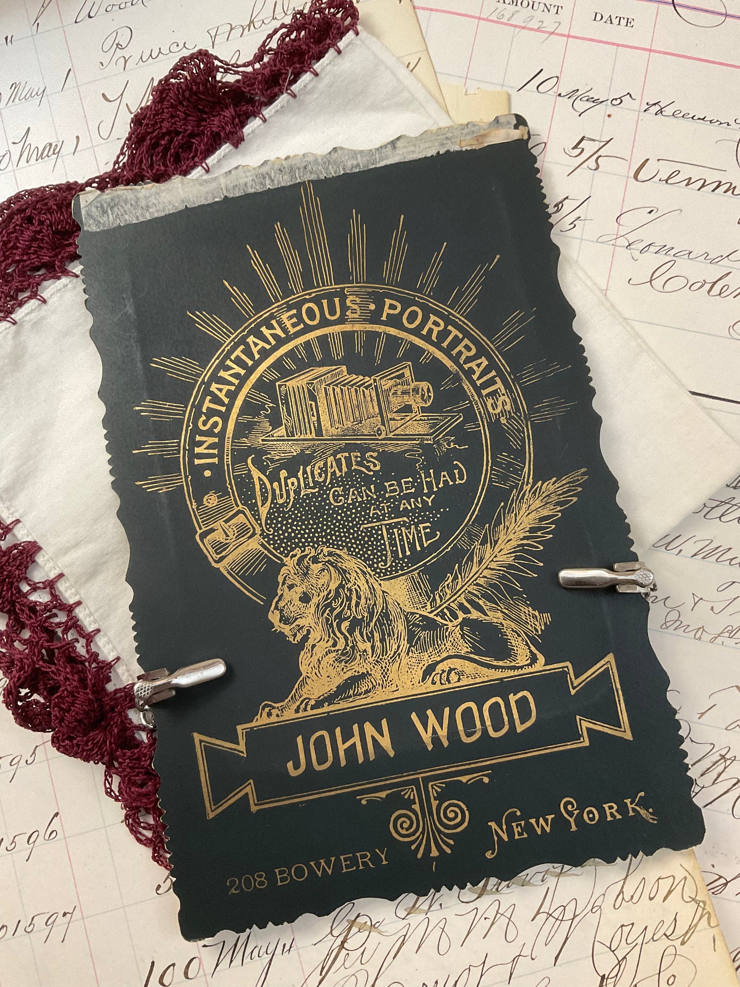 Sweater Clip w/Cabinet Card and Hankie - I