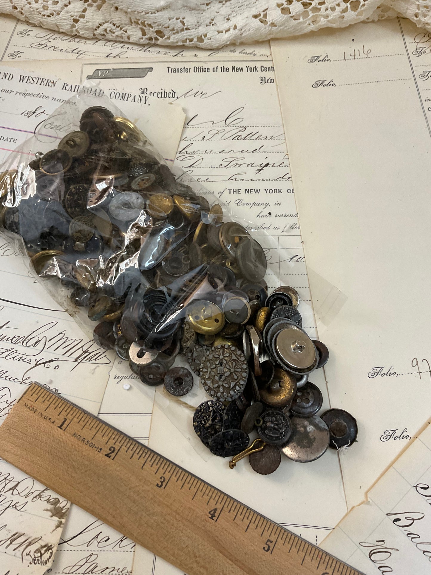 Gold and silver color buttons