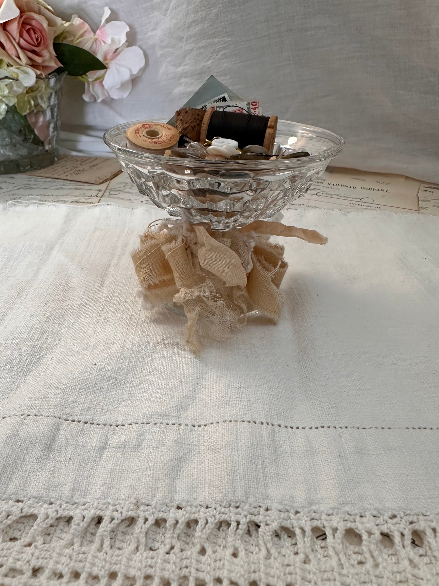 Pedestal dish with this and that