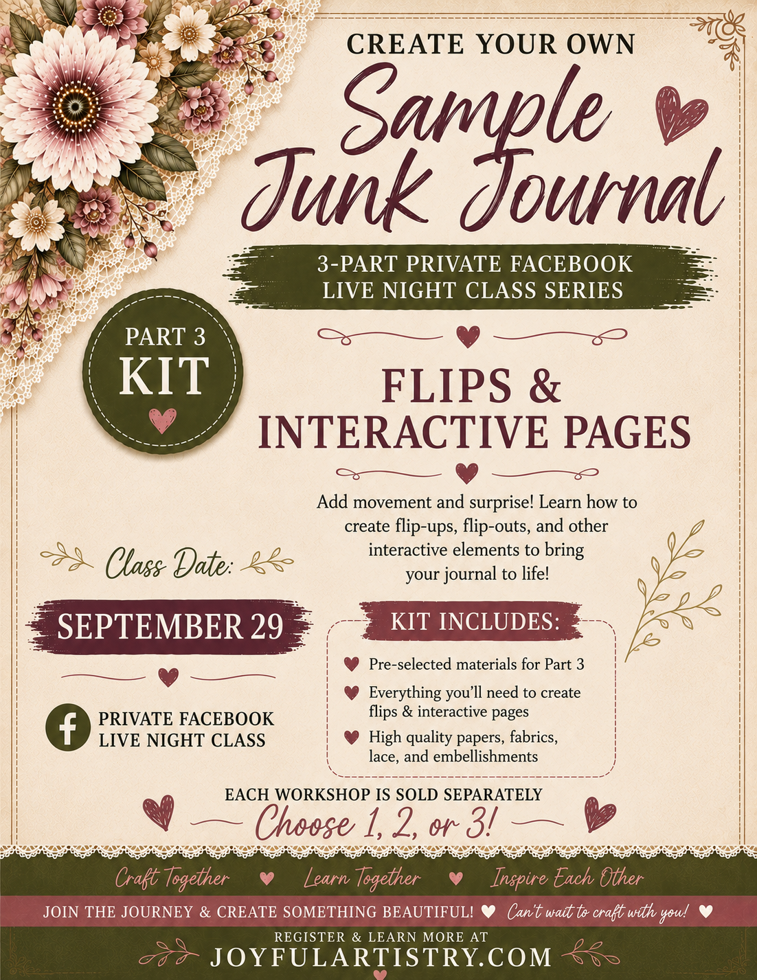 Junk Journal Workshop – Part 3 Supply Kit