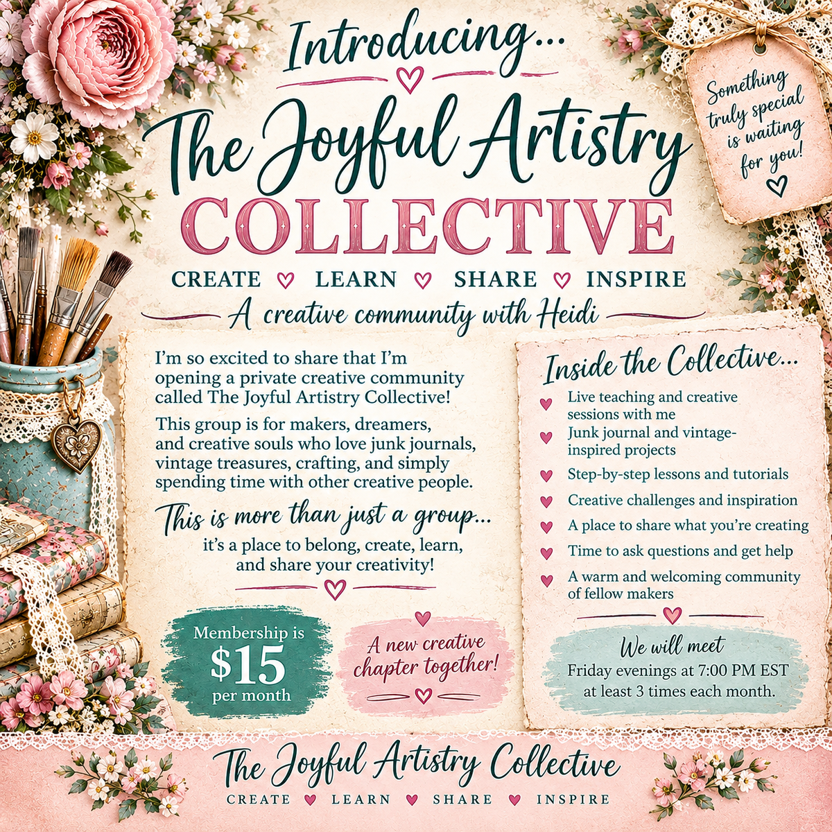 The Joyful Artistry Collective - A Private Facebook Group - Monthly