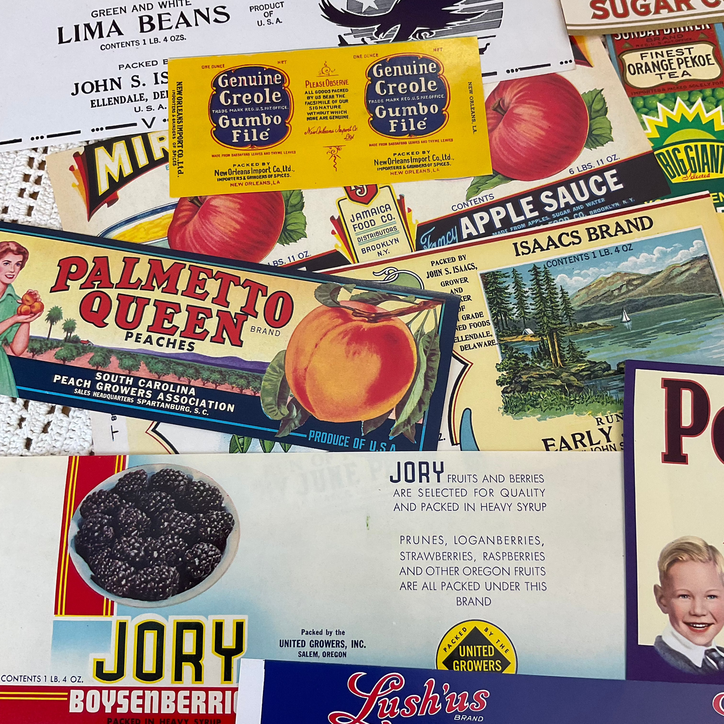 Vintage Can Labels – Variety Pack of 10