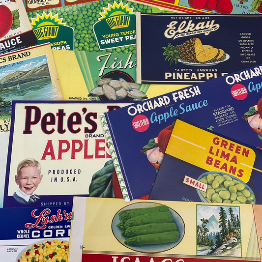 Vintage Can Labels – Variety Pack of 10