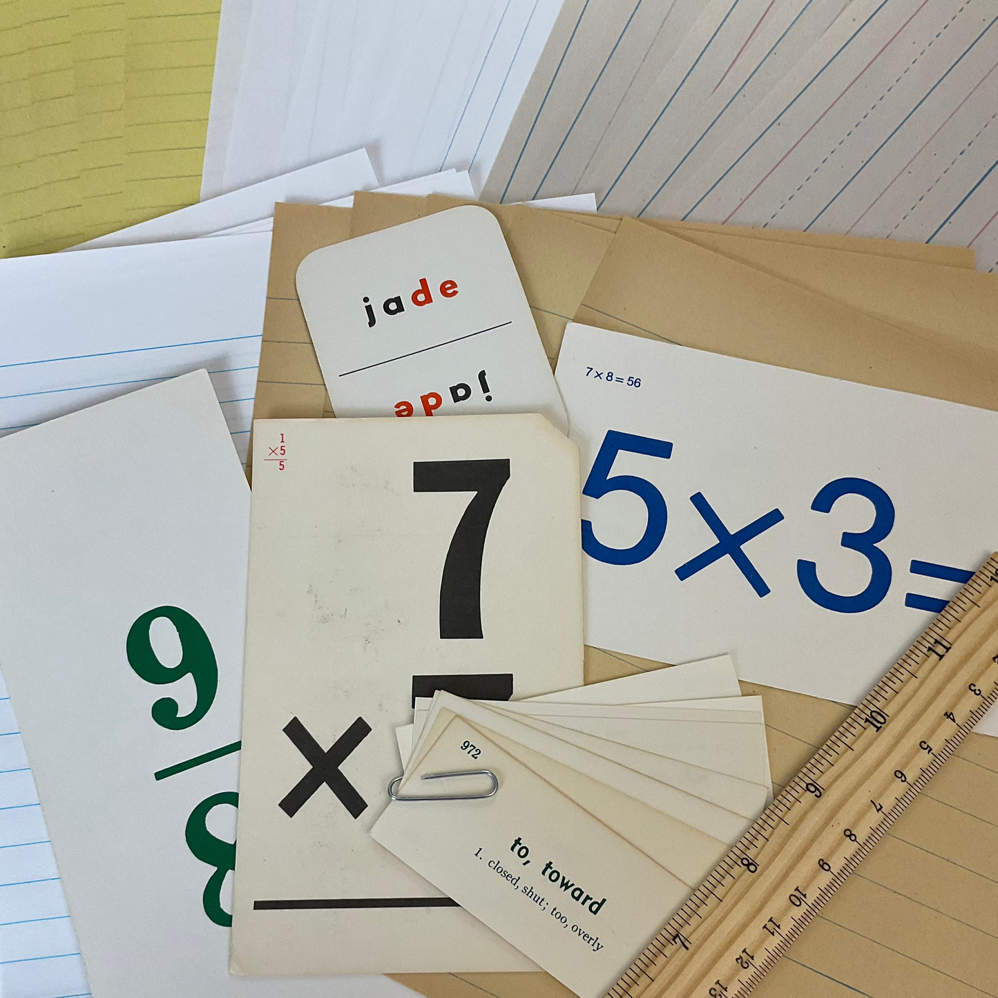 Junk Journal Writing Paper & Flash Card Bundle