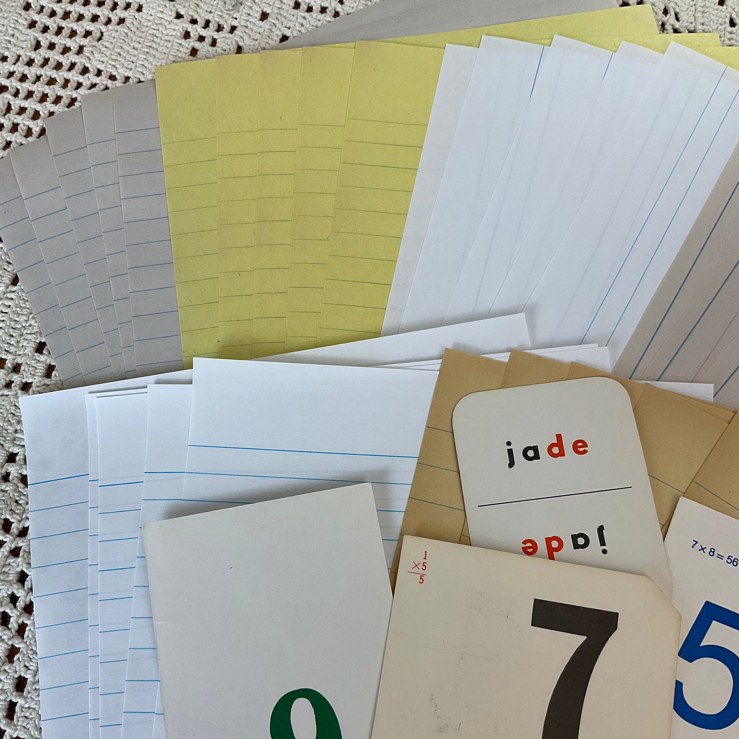 Junk Journal Writing Paper & Flash Card Bundle