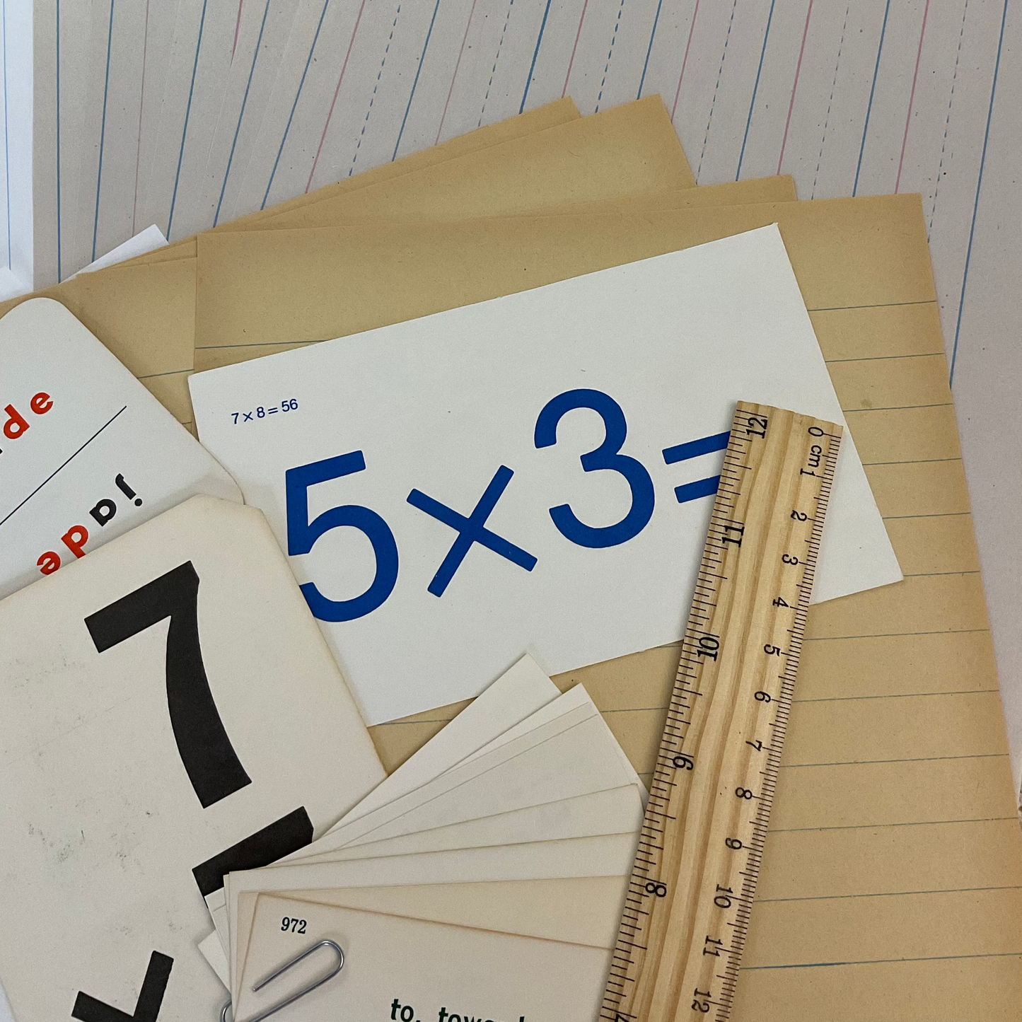 Junk Journal Writing Paper & Flash Card Bundle