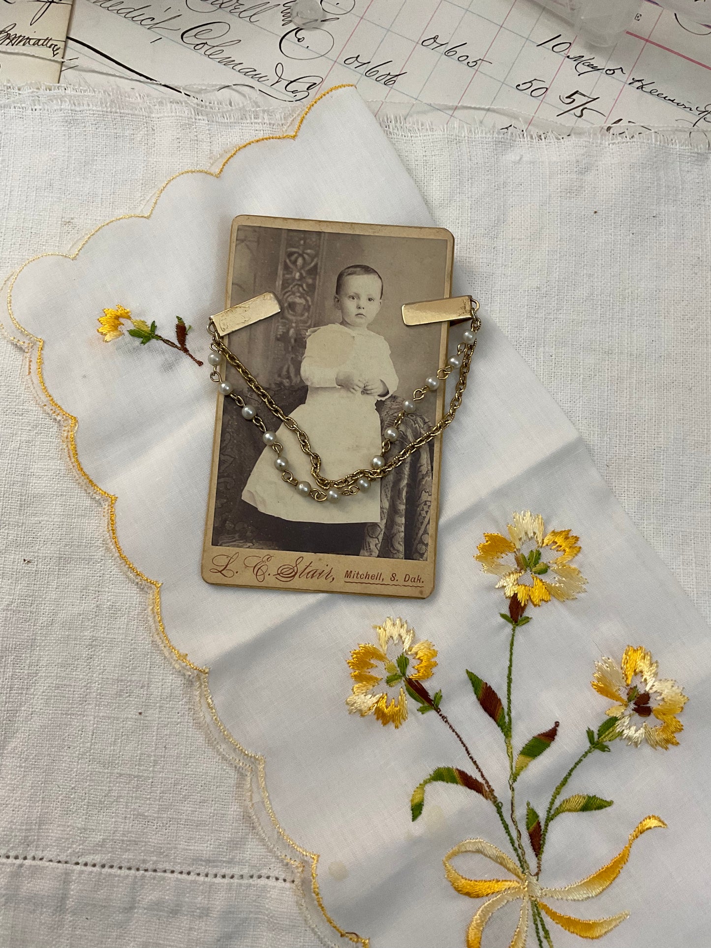 Sweater Clip with Yellow Hanky ￼