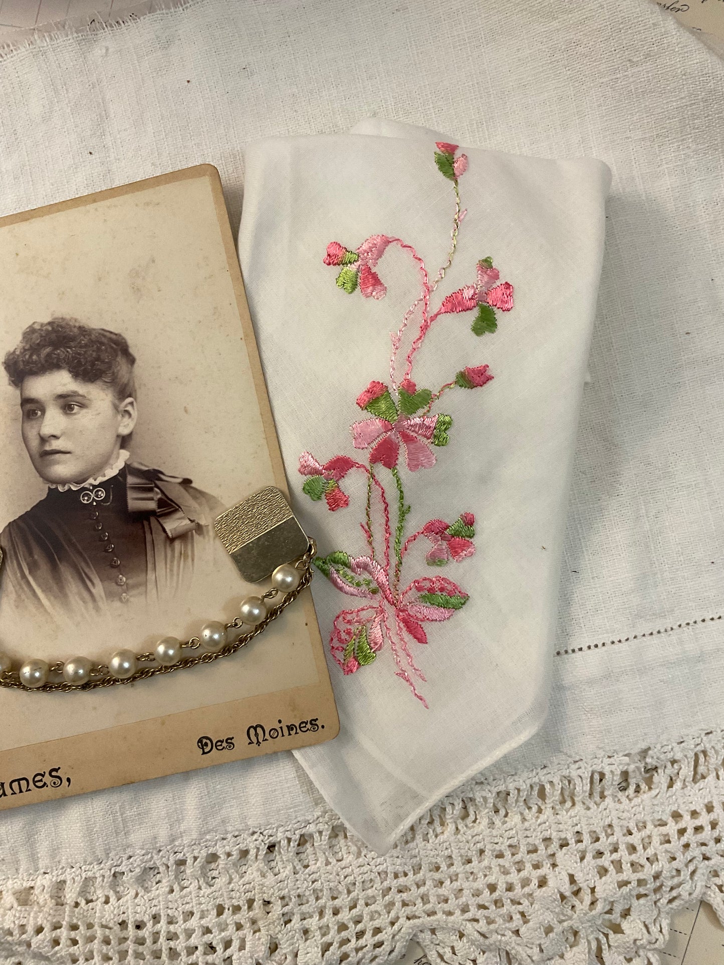 Sweater Clip with Pink Hanky