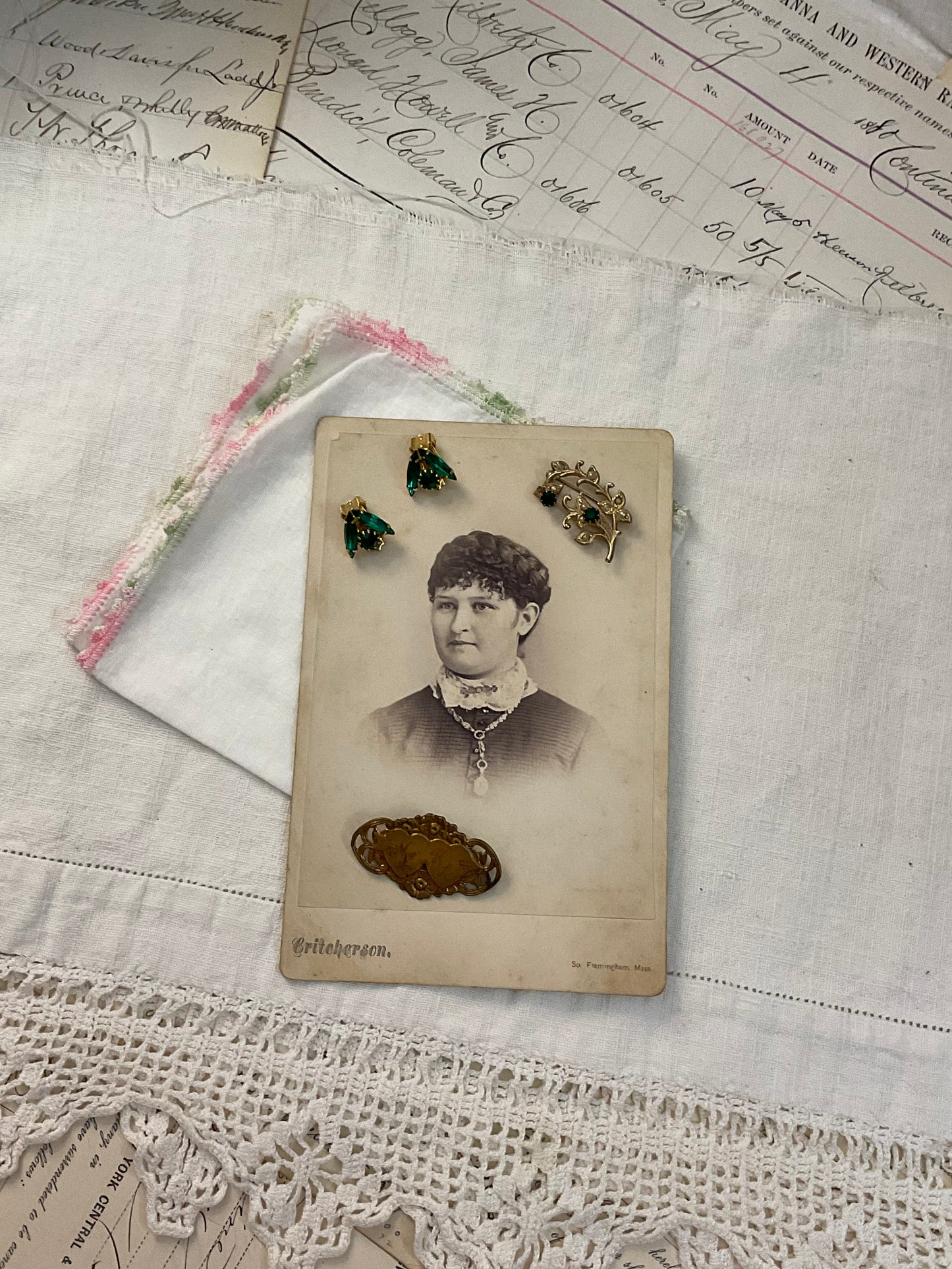 Jewelry with Cabinet Card - Green