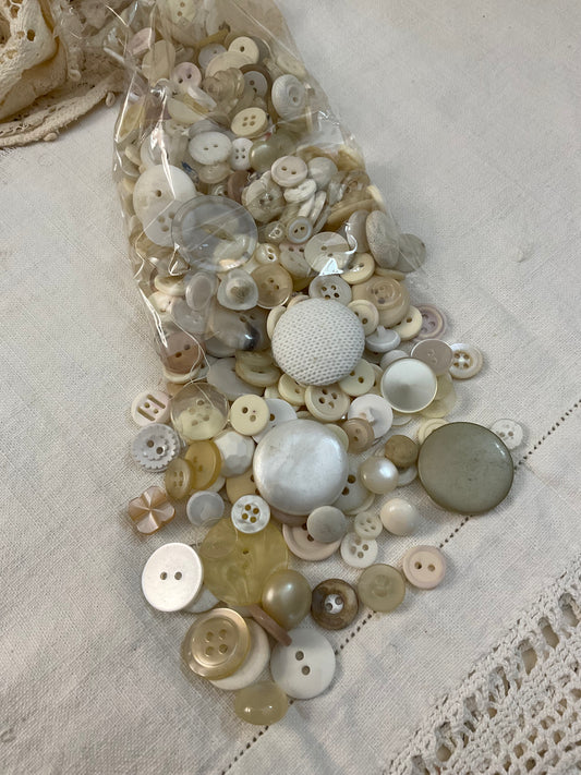 White/Off White Buttons