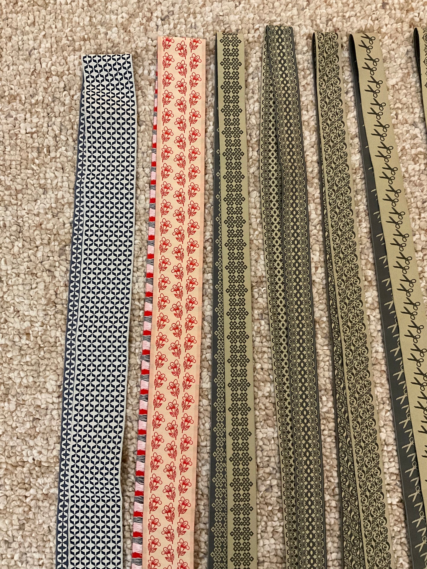 Ribbon - Blue Green and Red