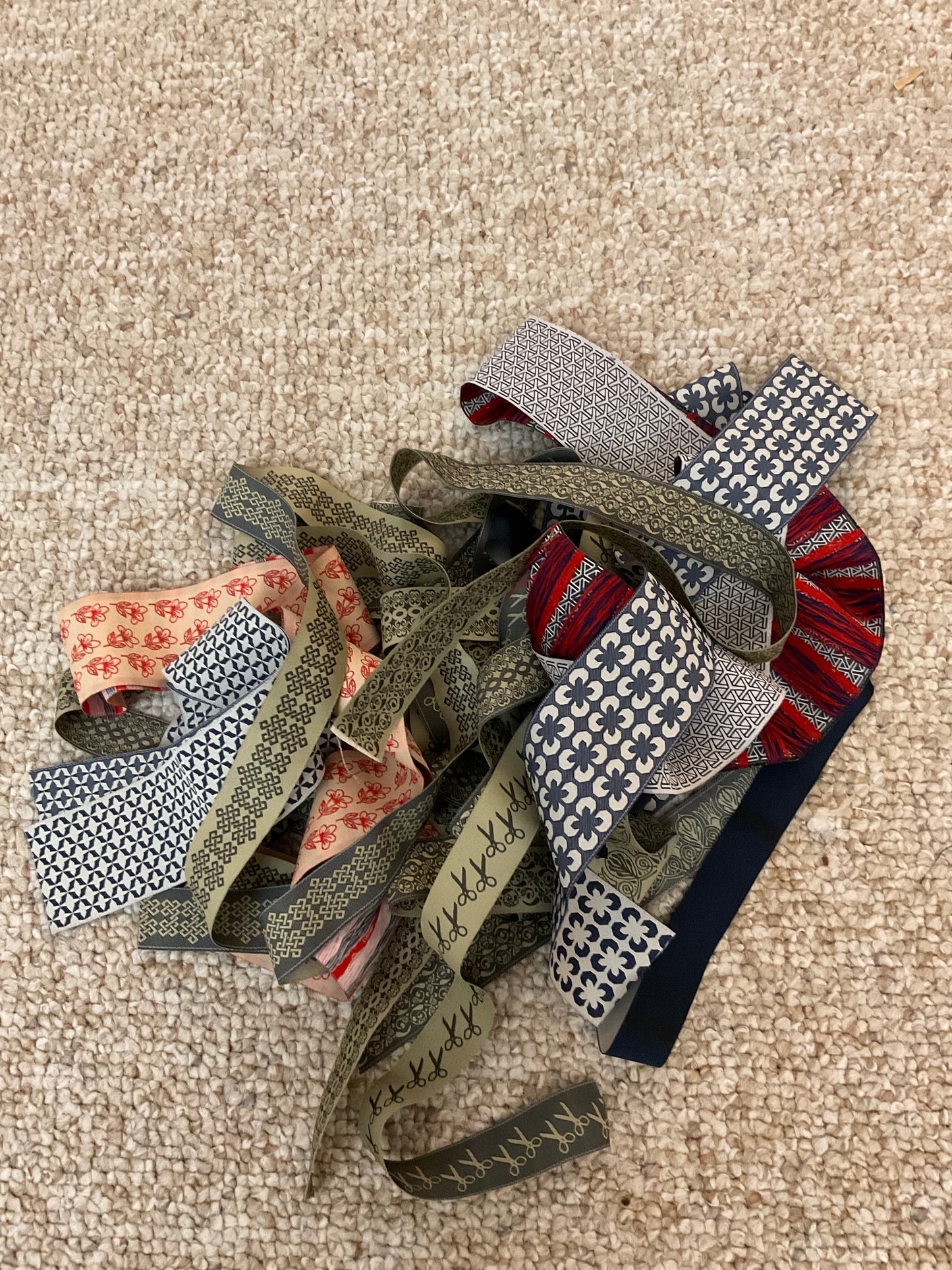 Ribbon - Blue Green and Red