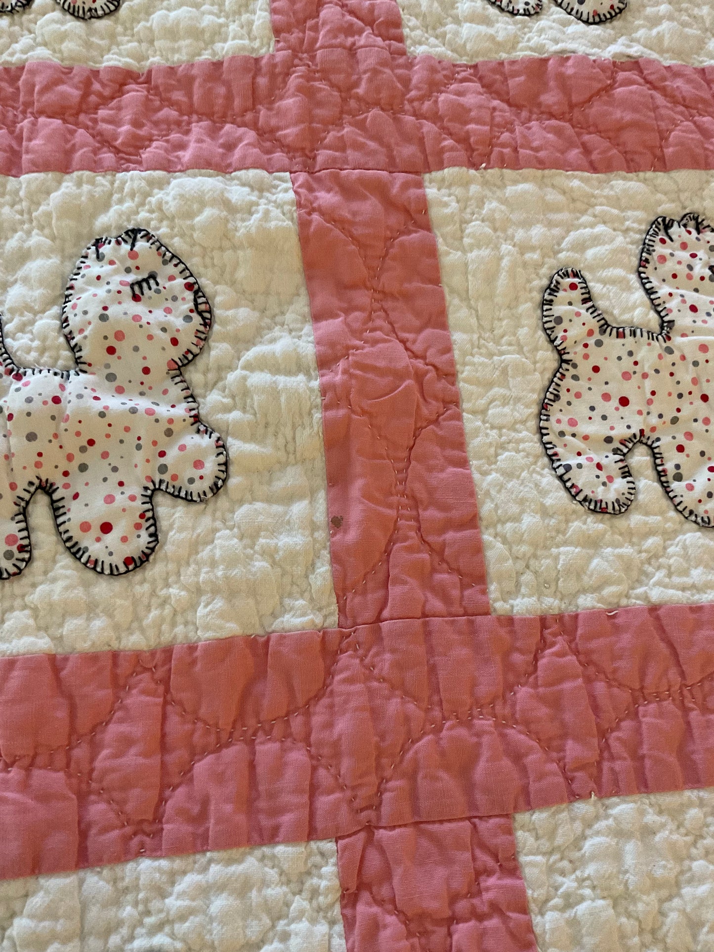 Pink Cat Baby Quilt