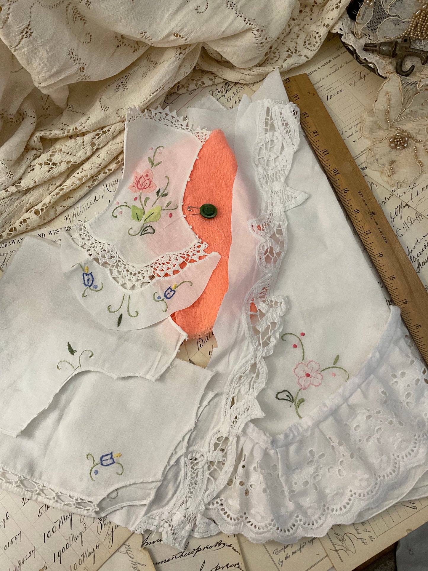 Peach and Floral linen Bundle