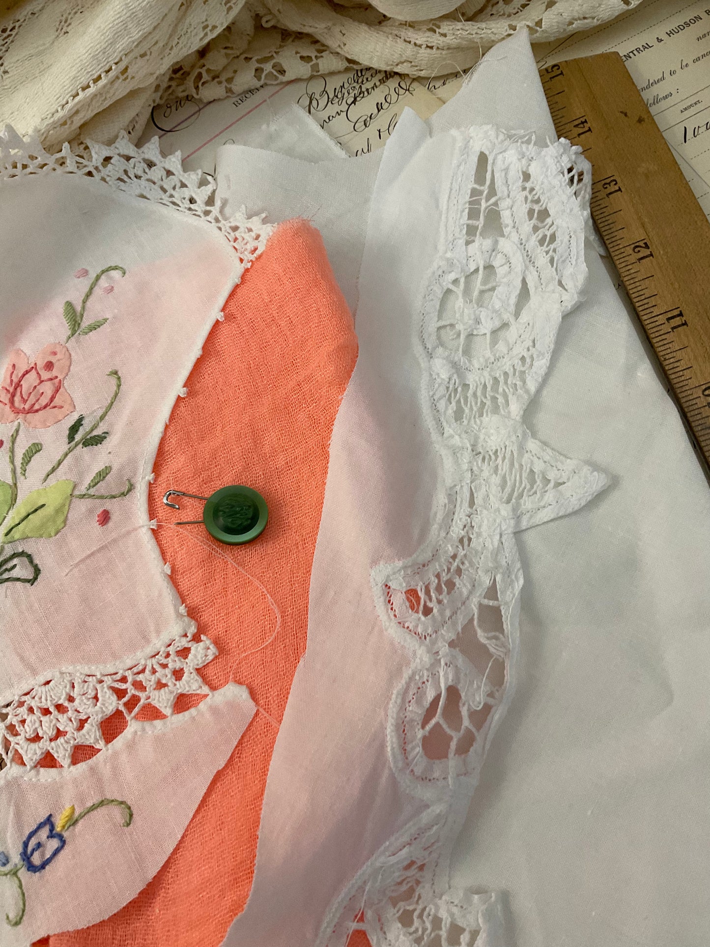 Peach and Floral linen Bundle