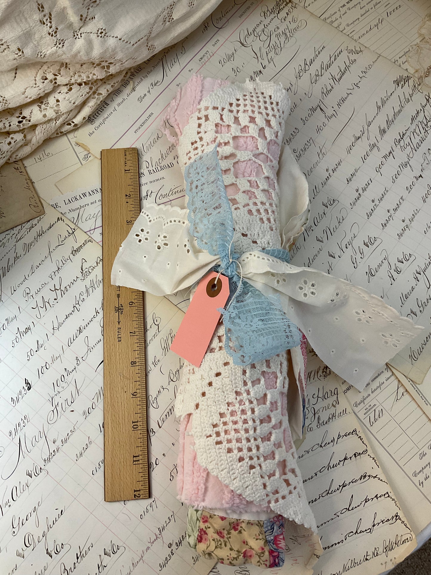 Wedding Ring Quilt Bundle w/pink and yellow - B1