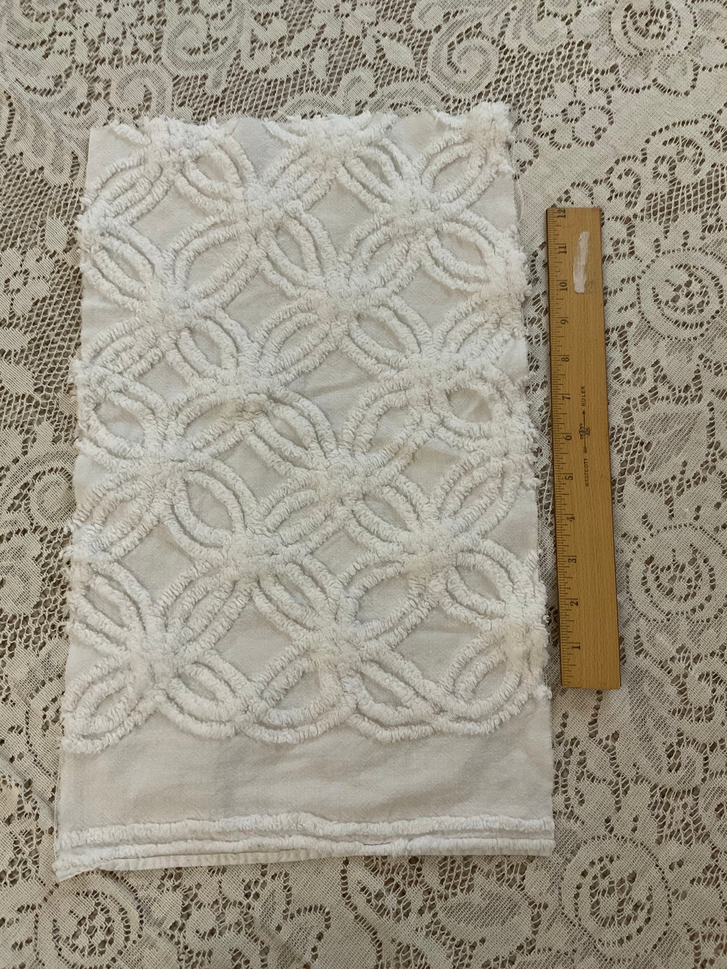 Blue Quilt with Pink flowers, Pink and White - B9