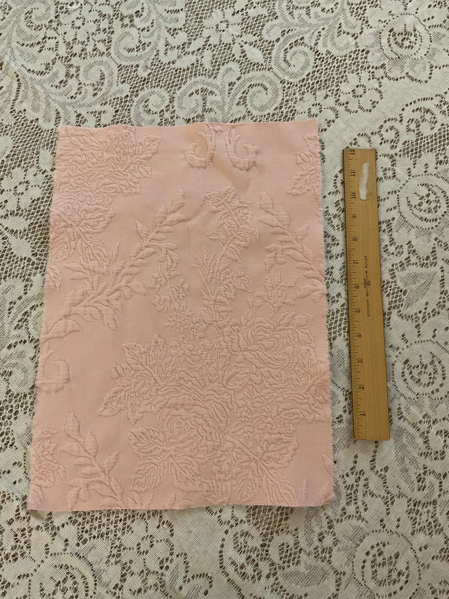Blue Quilt with Pink flowers, Pink and White - B9