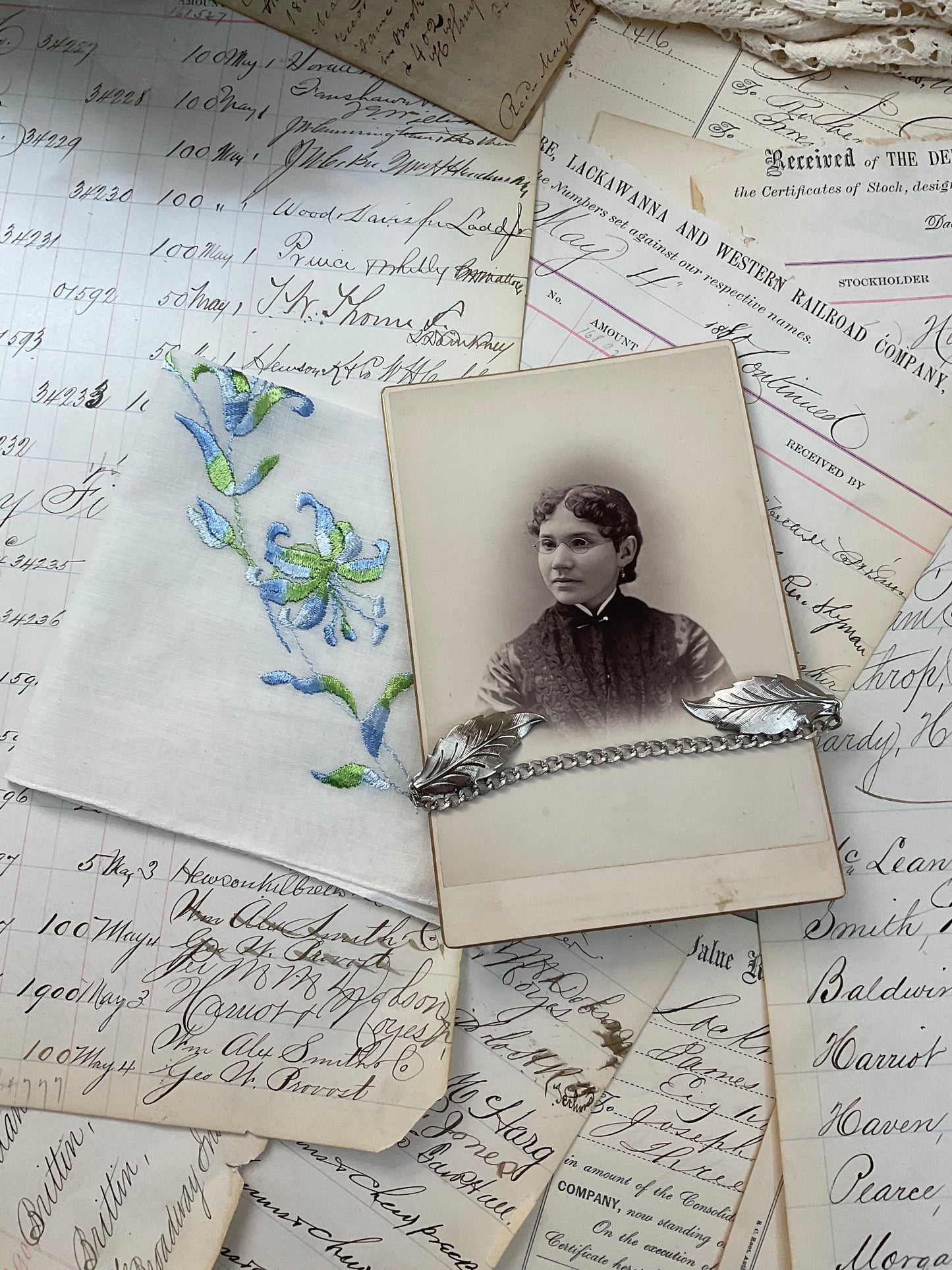 Sweater Clip w/Cabinet Card and Hankie -C