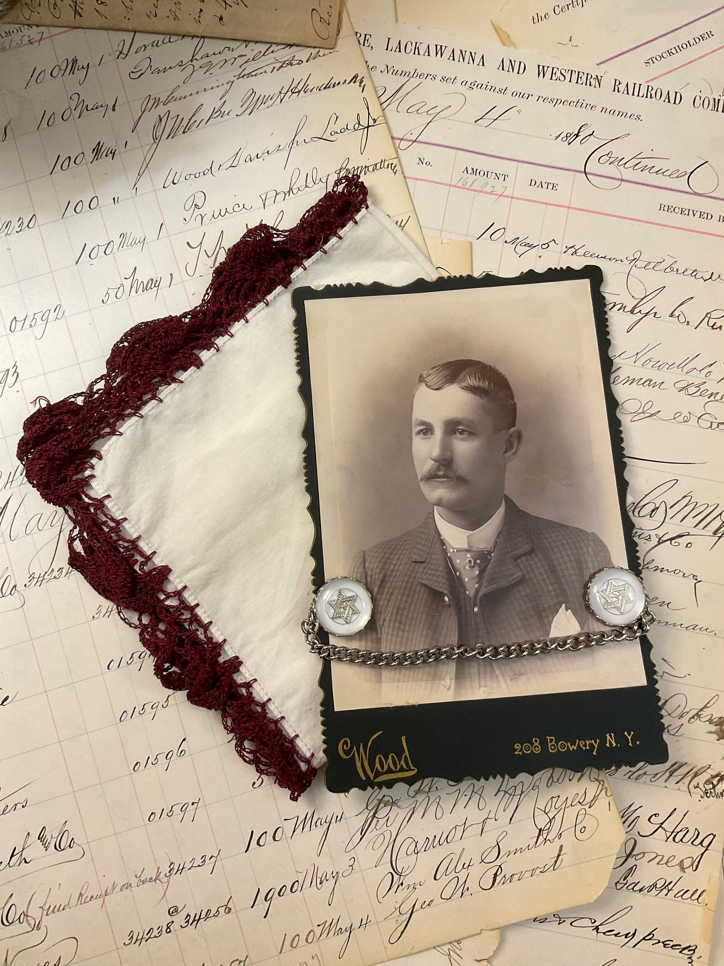 Sweater Clip w/Cabinet Card and Hankie - I
