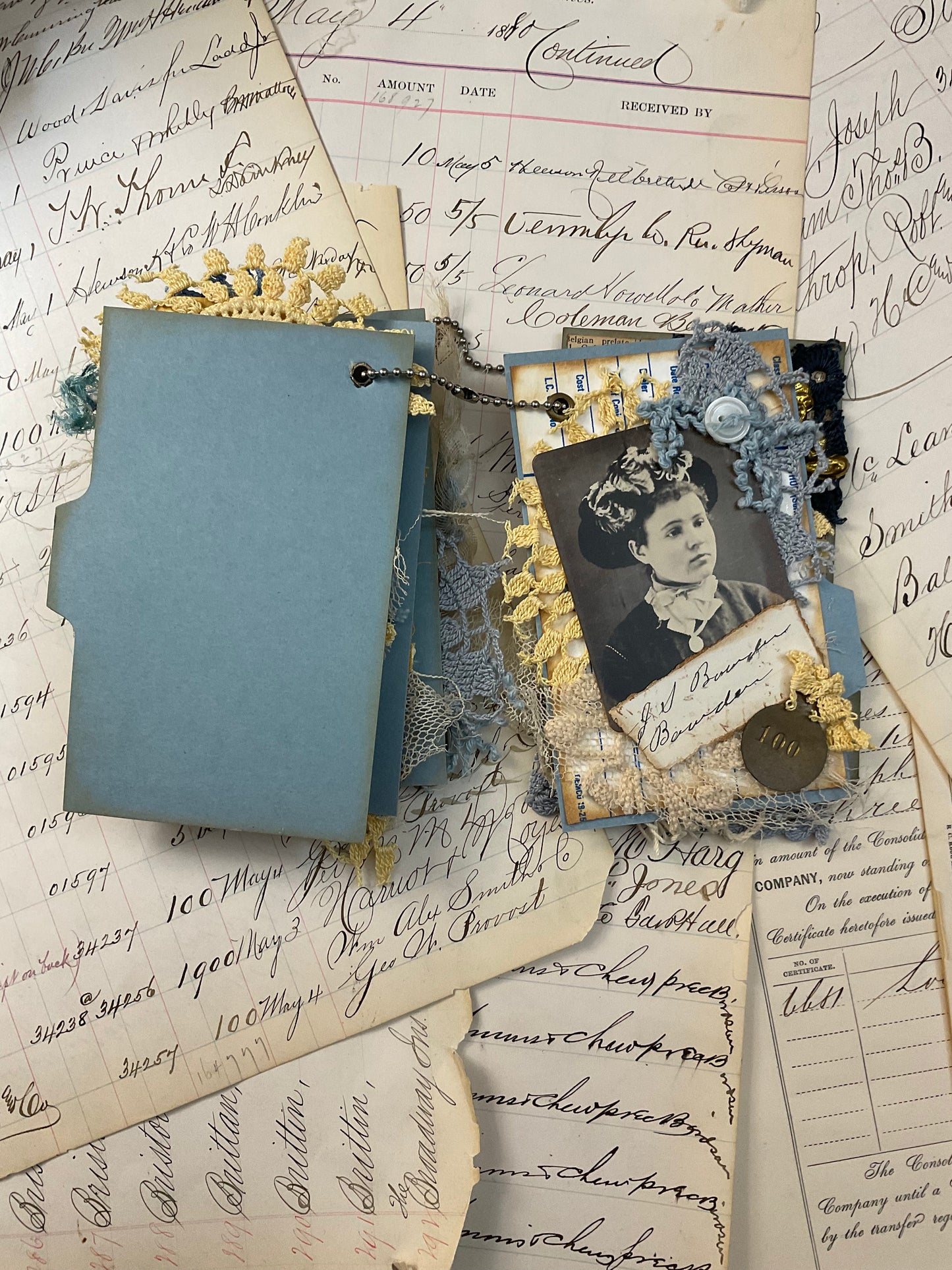 Blue Tab Flip Journal