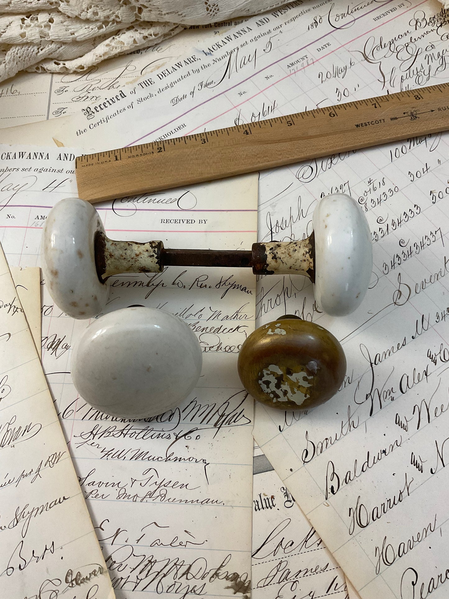 Vintage Door Knobs - 4 knobs