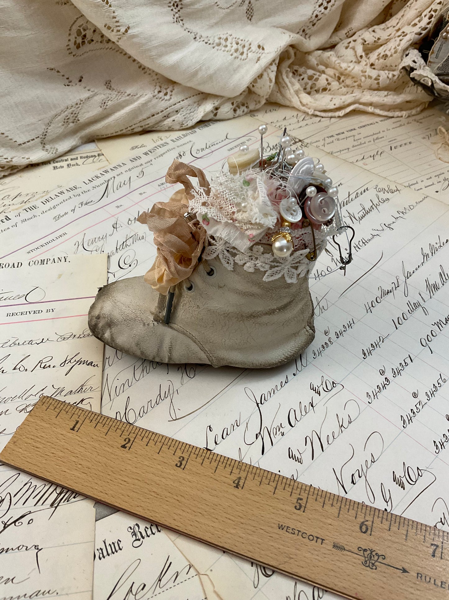 Baby Shoe Pincushion
