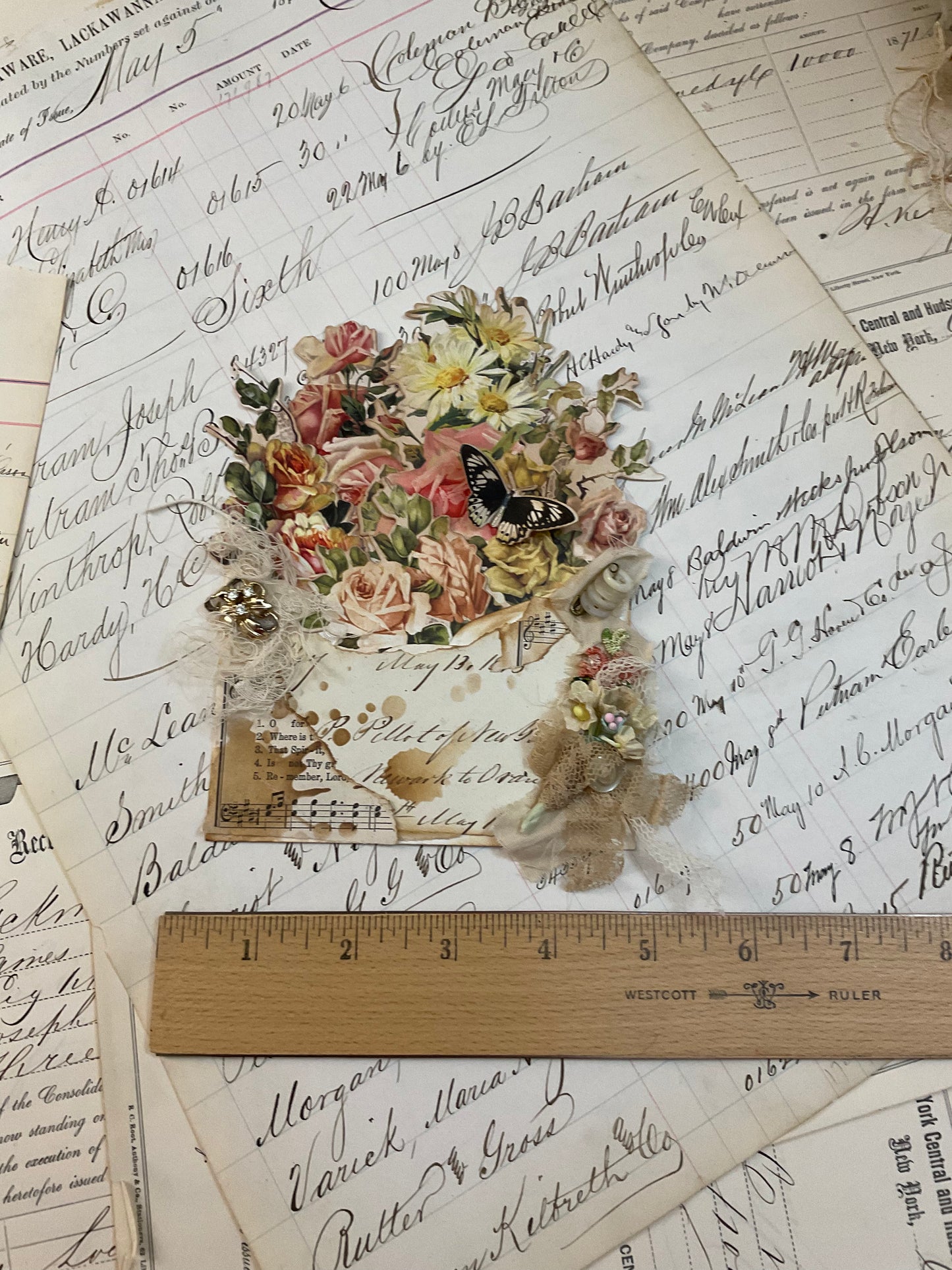 Flower envelope pocket – C