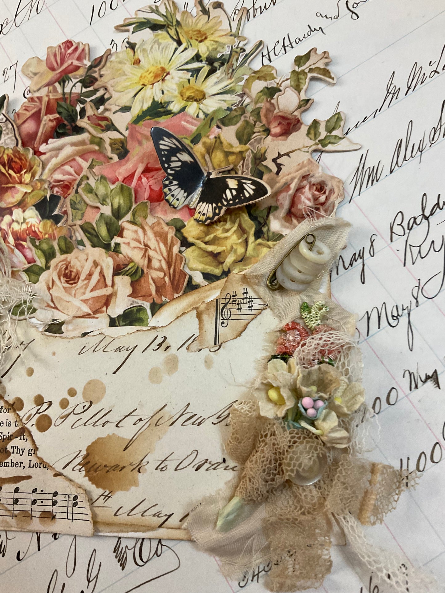 Flower envelope pocket – C