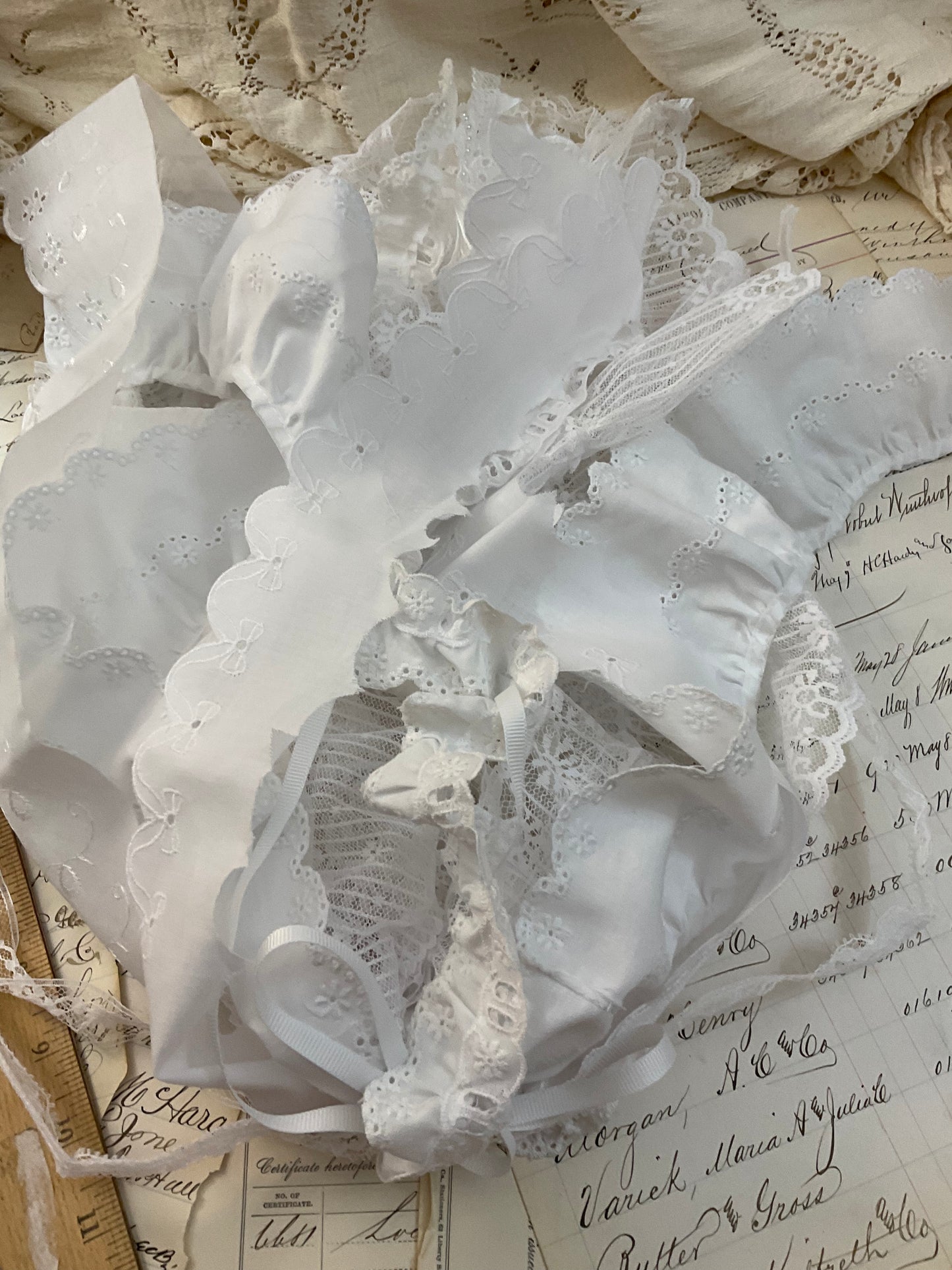 Variety pack – 12 yards of white lace