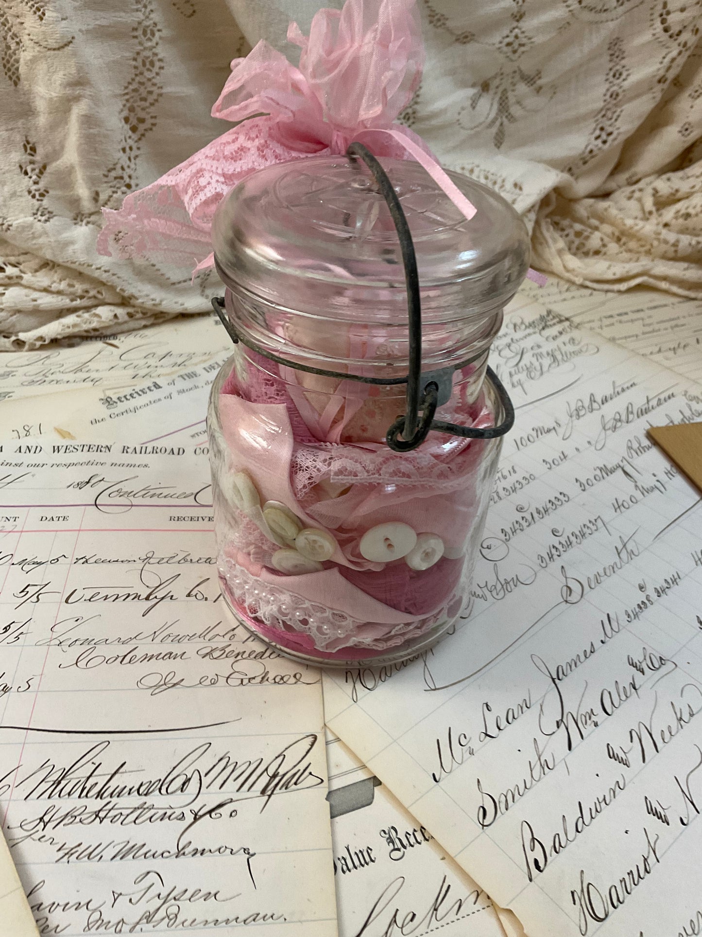Pink snippet jar