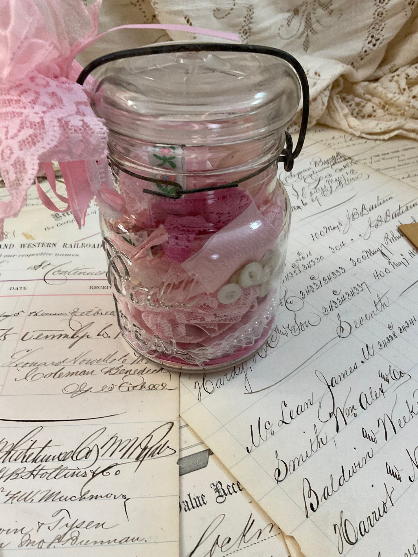 Pink snippet jar