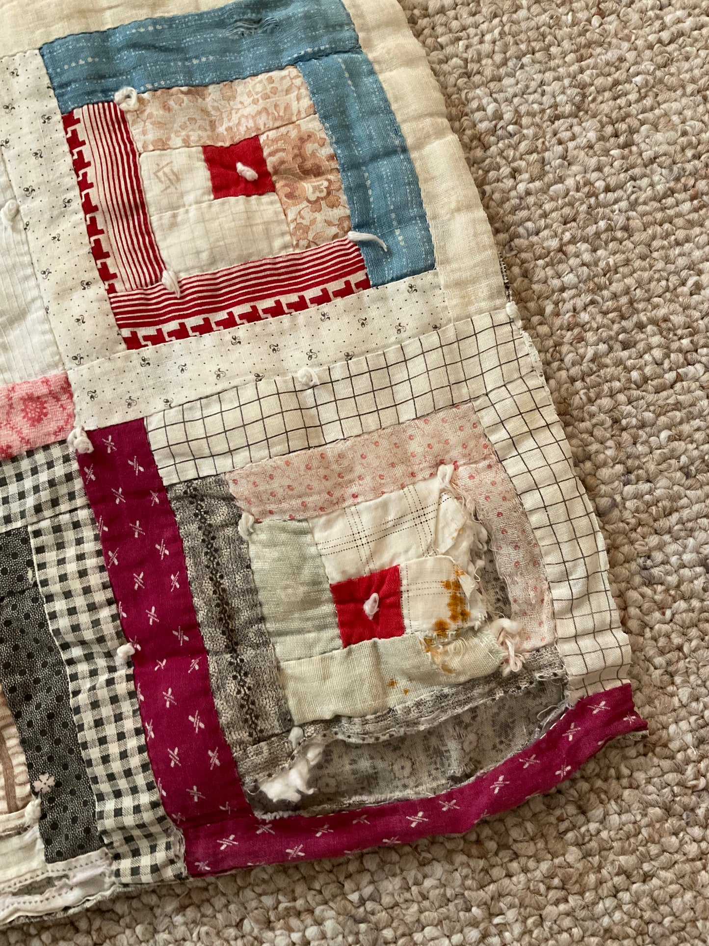 Log Cabin Quilt piece