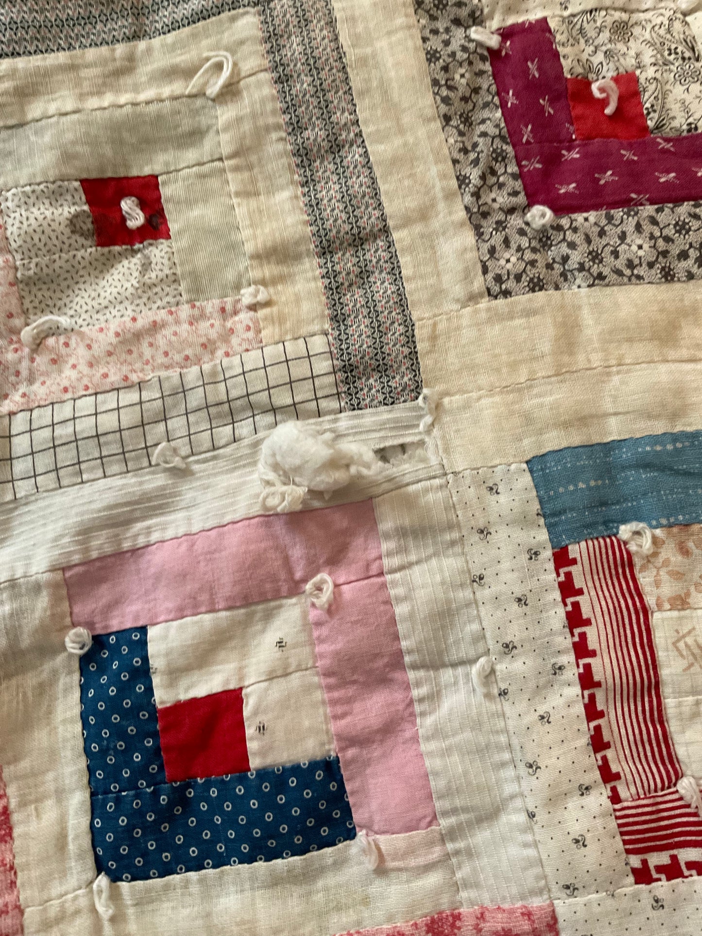 Log Cabin Quilt piece