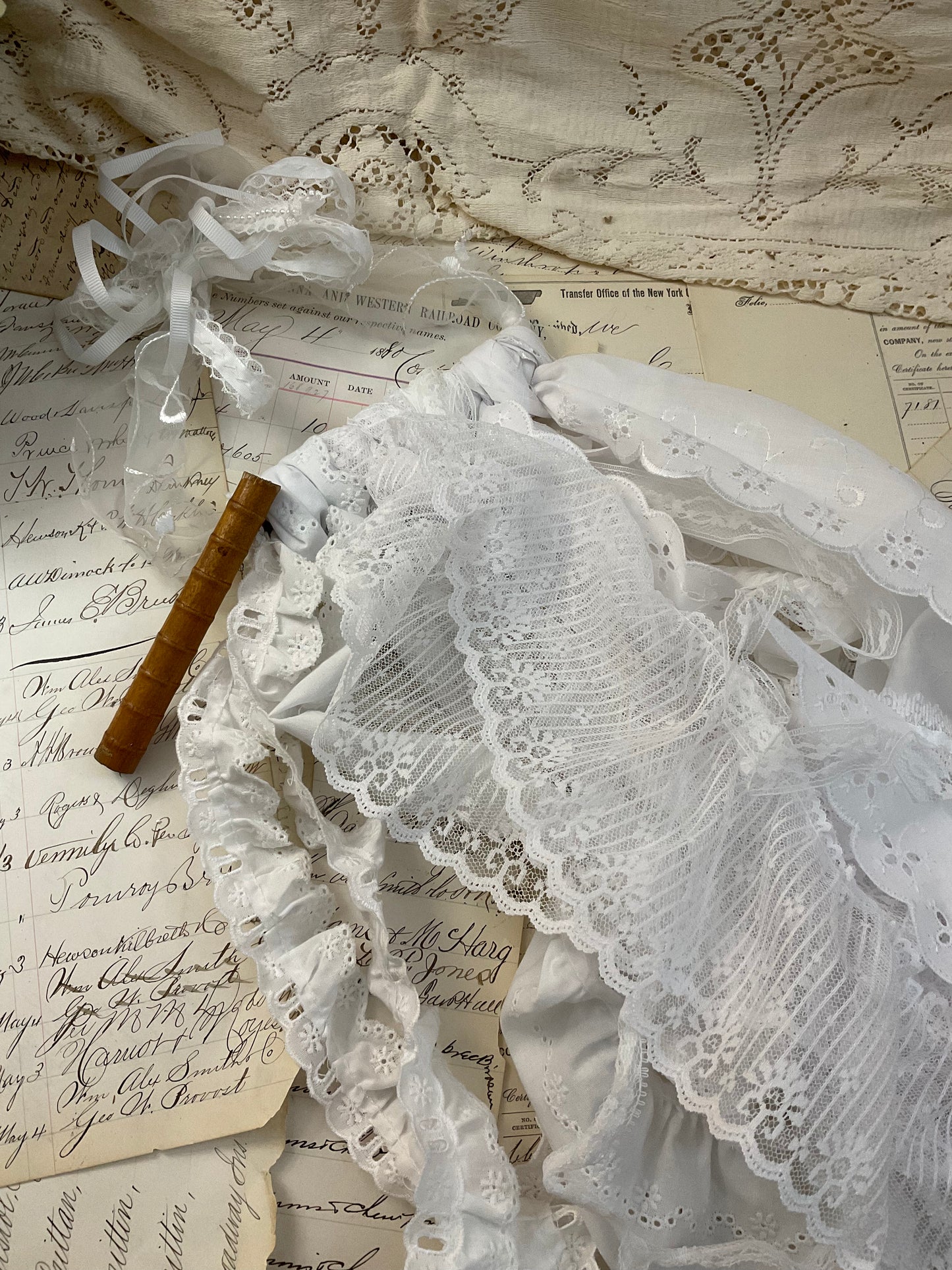 White Lace on a Spool piece