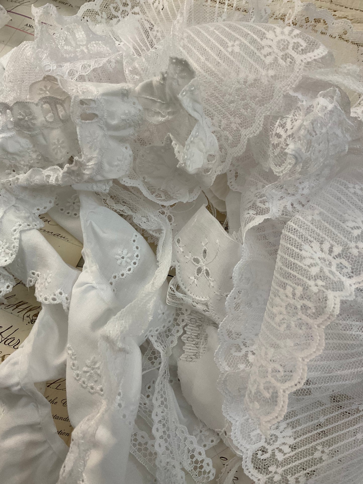 White Lace on a Spool piece