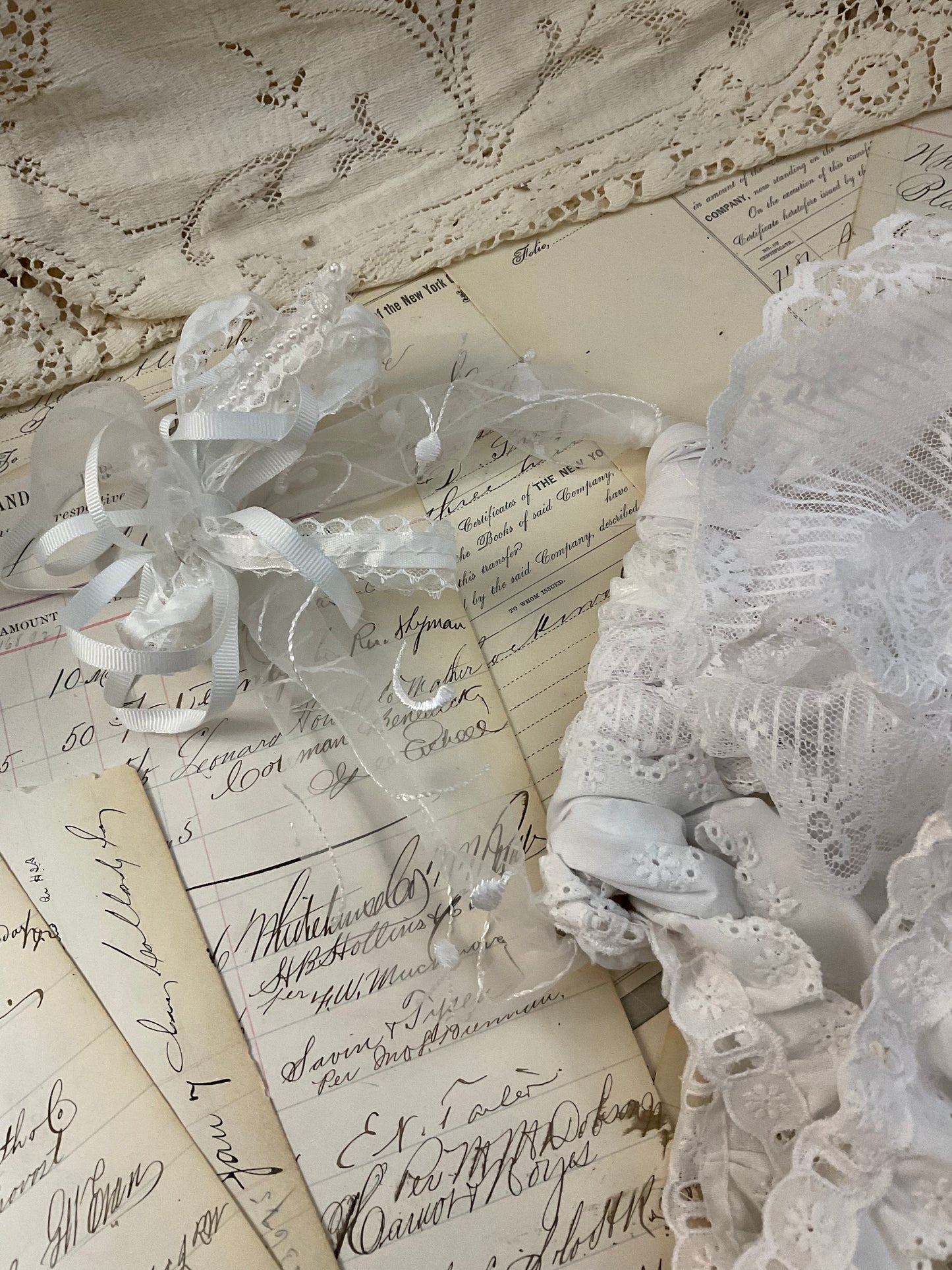 White Lace on a Spool piece