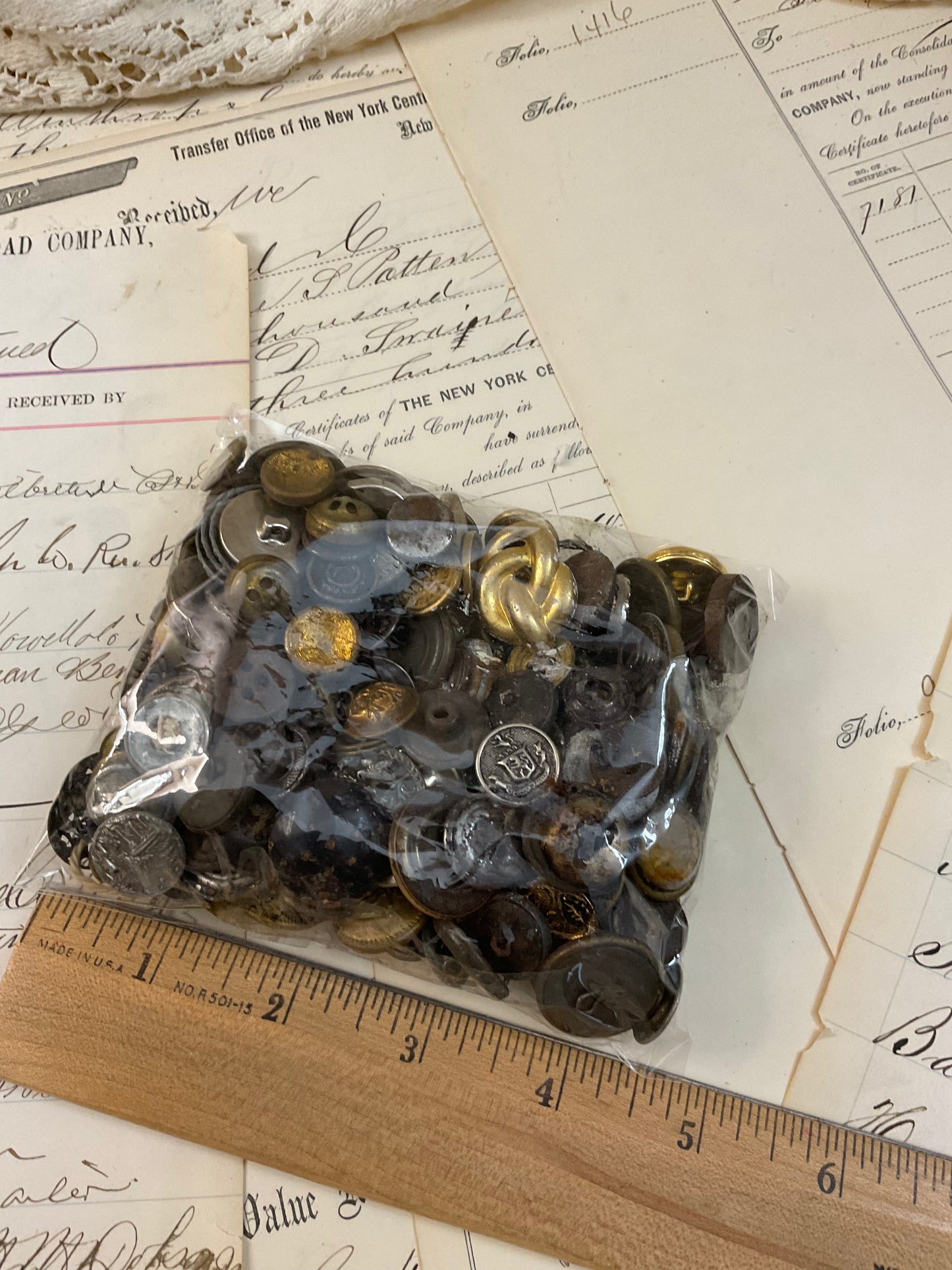 Gold and silver color buttons