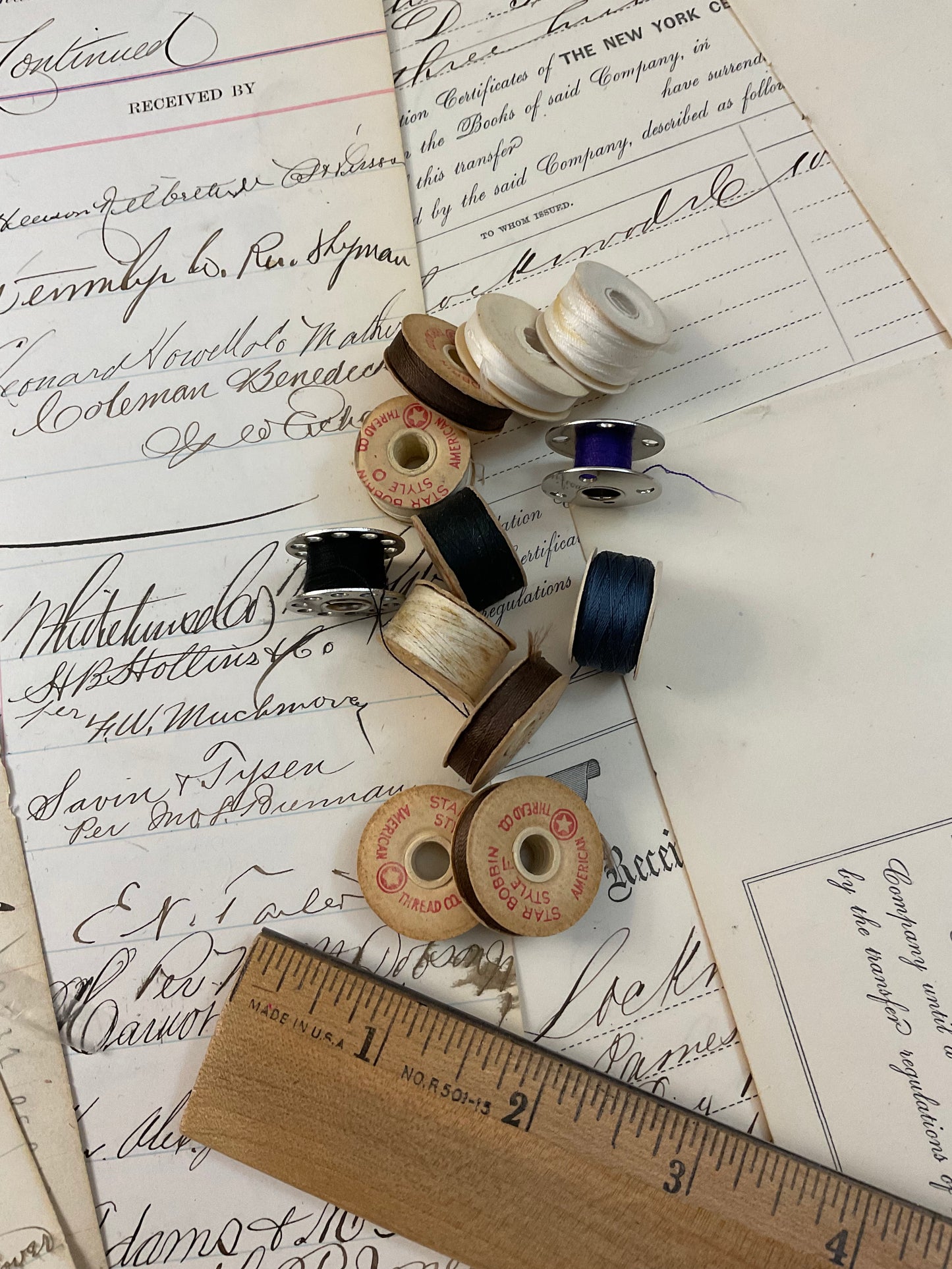 12 Bobbins- Paper and Metal