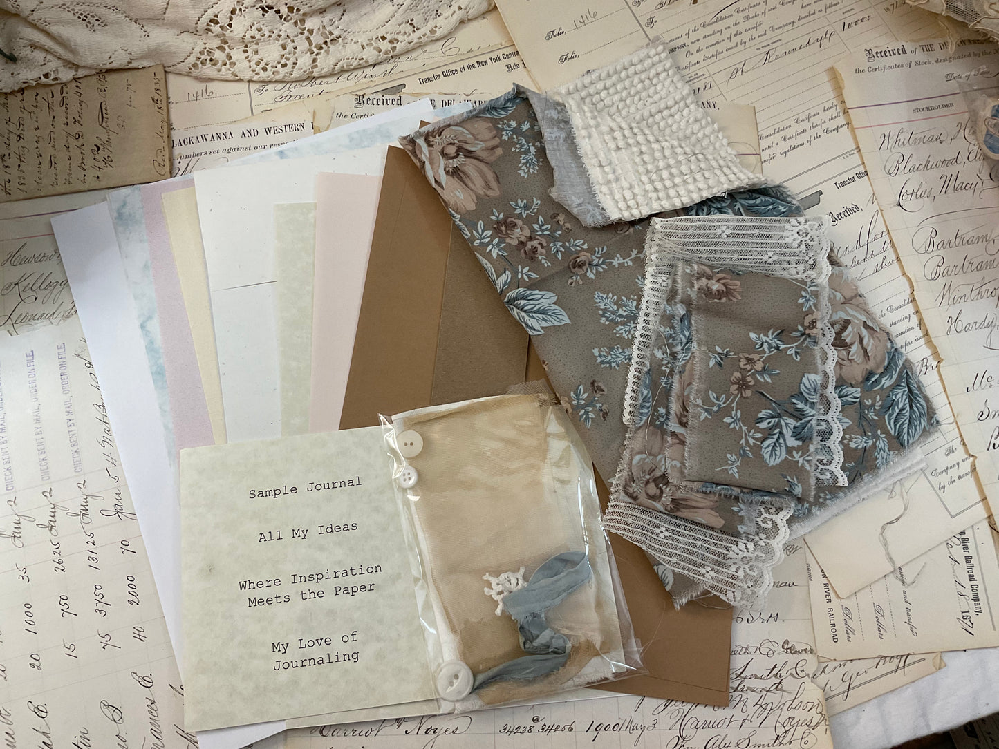 Sample Junk Journal Workshop – Part 1 Supply Kit