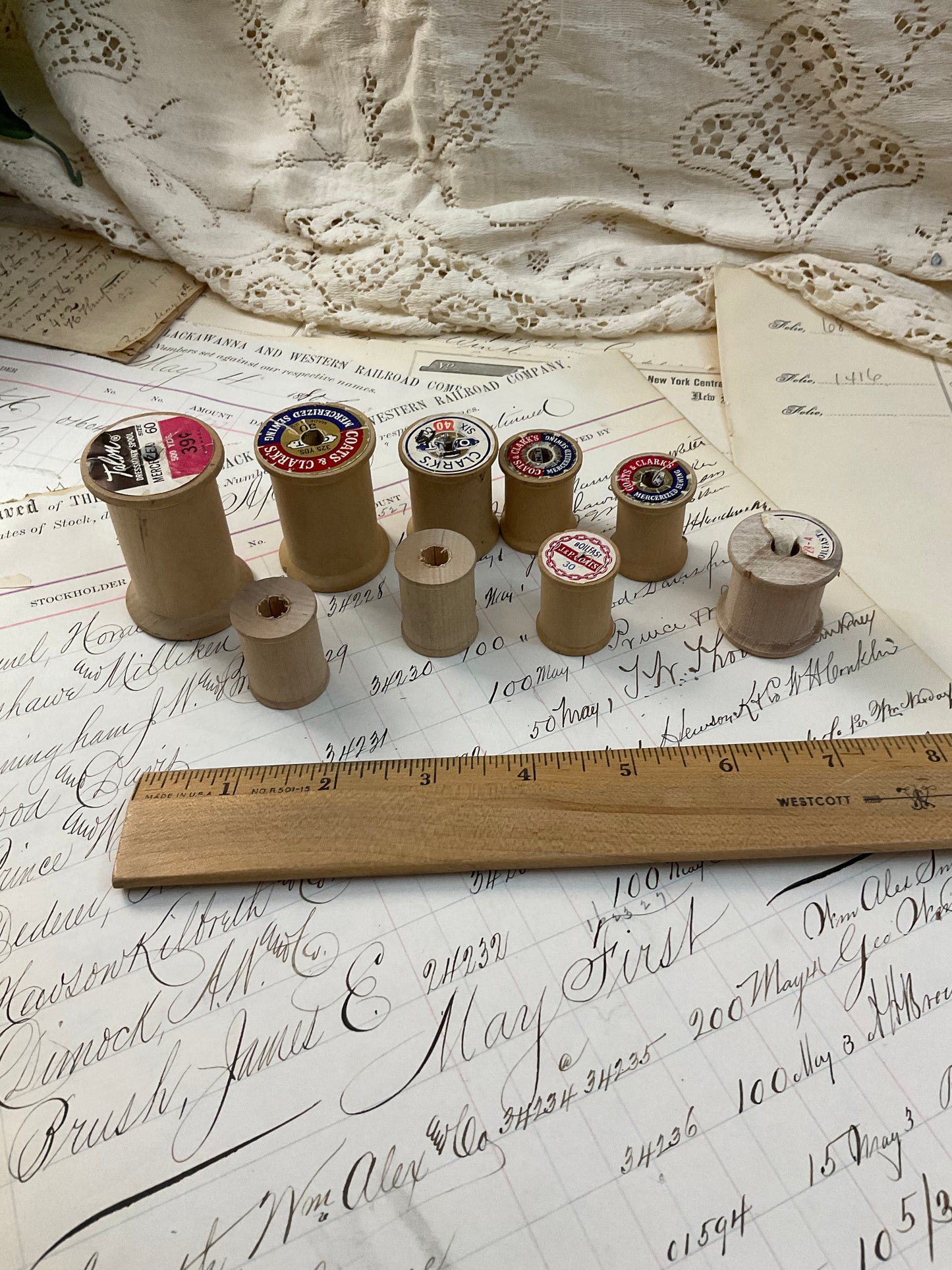 Wooden spools - no thread
